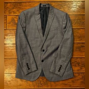 JF J. Ferrar 42S grey plaid Blazer